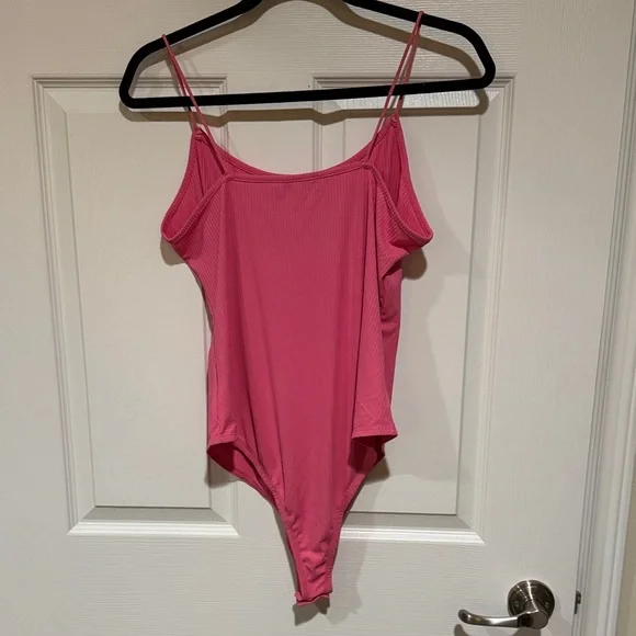 Pink Ribbed Bodysuit - Picture 2 of 3